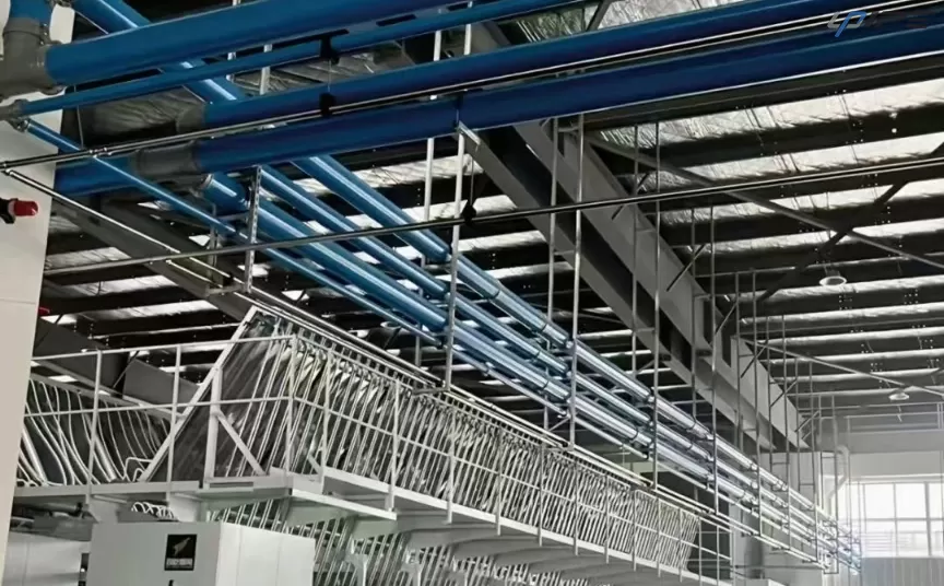 Endüstriyel Hava Şebekeleri için Mavi Alüminyum Boru Sistemleri