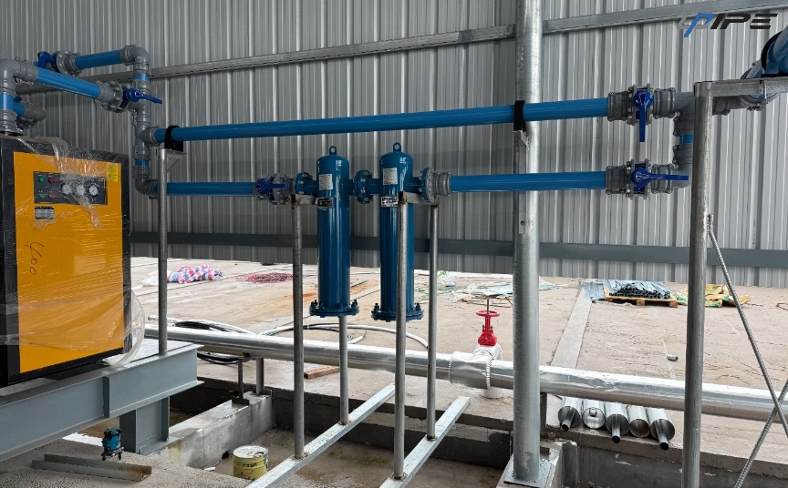 Tekstil Fabrikası &Uuml;retim Hatları i&ccedil;in Al&uuml;minyum Basın&ccedil;lı Hava Boru Sistemi