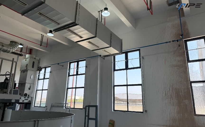 Tekstil Fabrikası Hava Hatları i&ccedil;in Al&uuml;minyum Basın&ccedil;lı Hava Boru Sistemleri